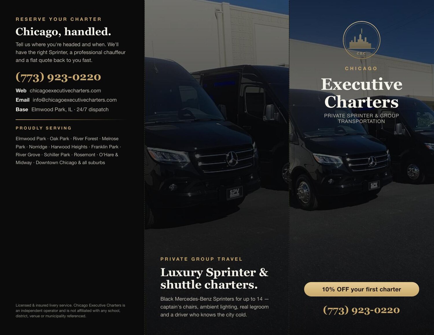 Chicago Executive Charters brochure