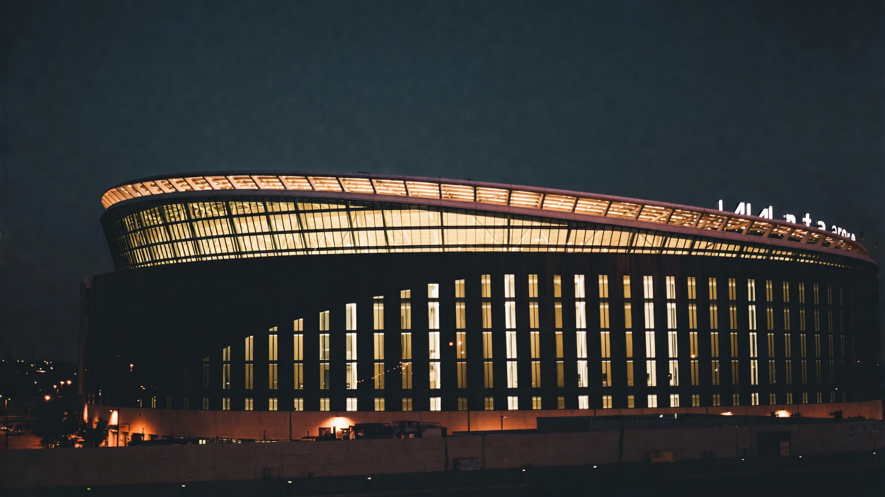 Allstate Arena at night